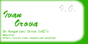 ivan orova business card